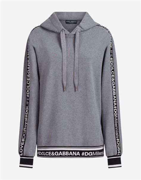 dolce gabbana dg grey dg logo sweatshirt in s8291 grey|Dolce & Gabbana Sweatshirts for Women .